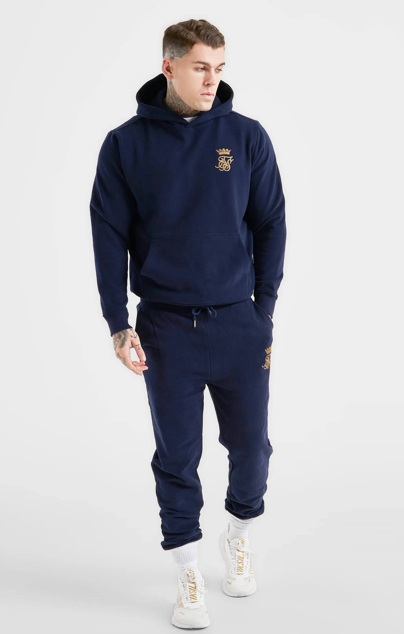 Messi x SikSilk Navy Fleece Overhead Hoodie sold by Siksilk product image thumbnail 4