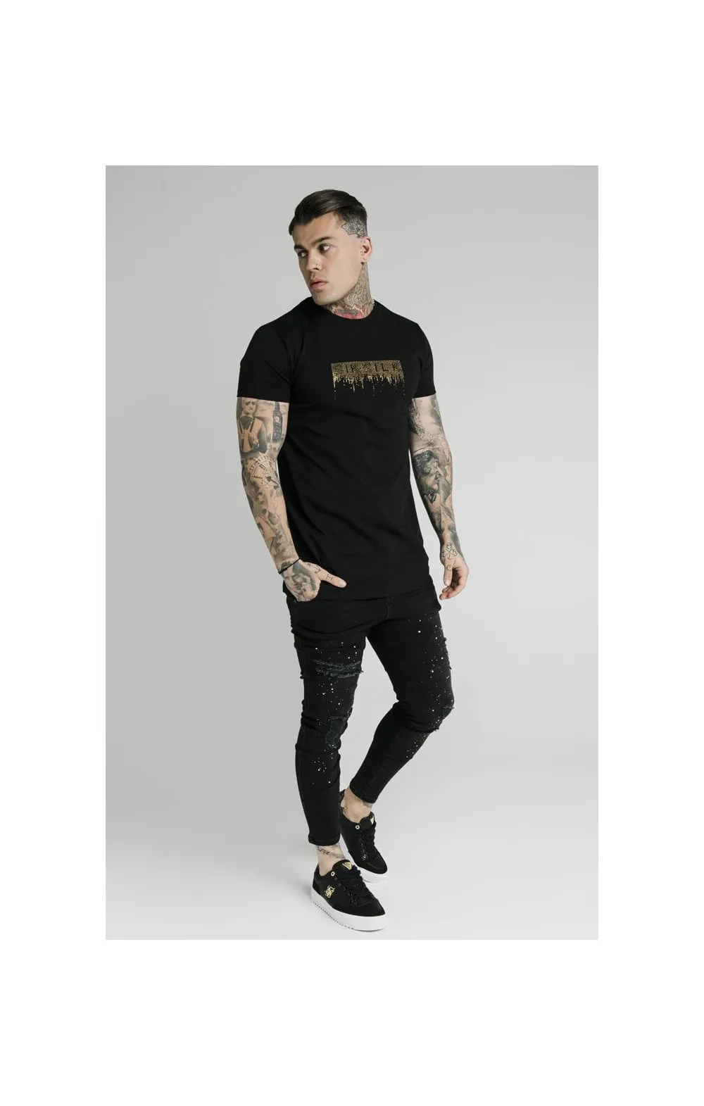 SikSilk Rhinestone Creep Tee – Black sold by Siksilk product image thumbnail 4