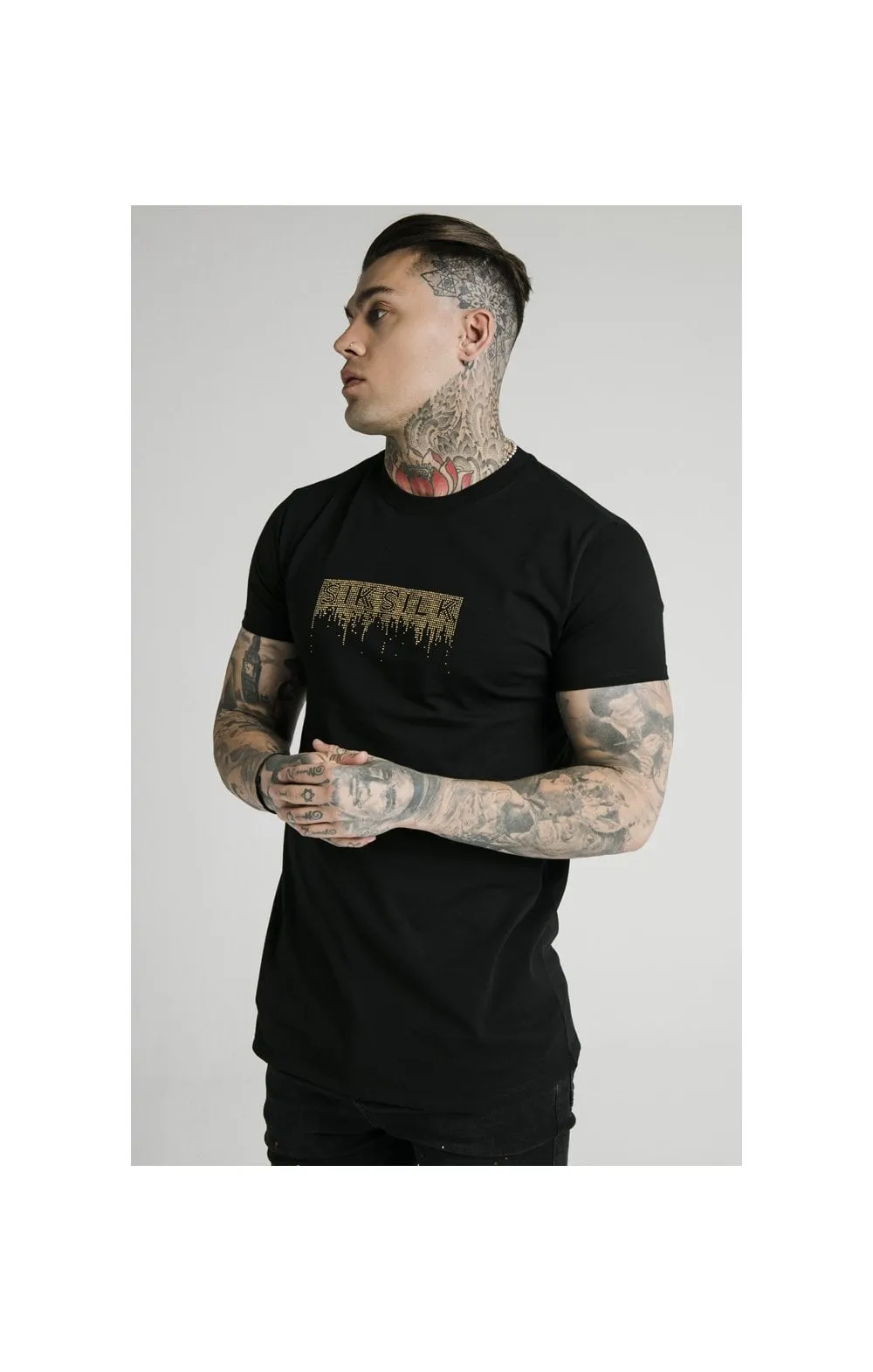 SikSilk Rhinestone Creep Tee – Black sold by Siksilk