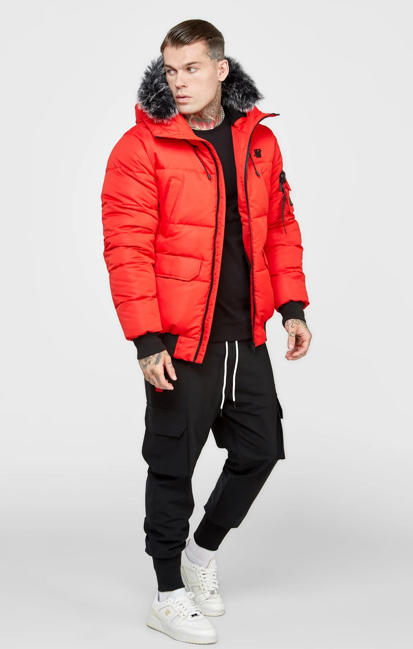 Red Bomber Jacket sold by Siksilk product image thumbnail 4