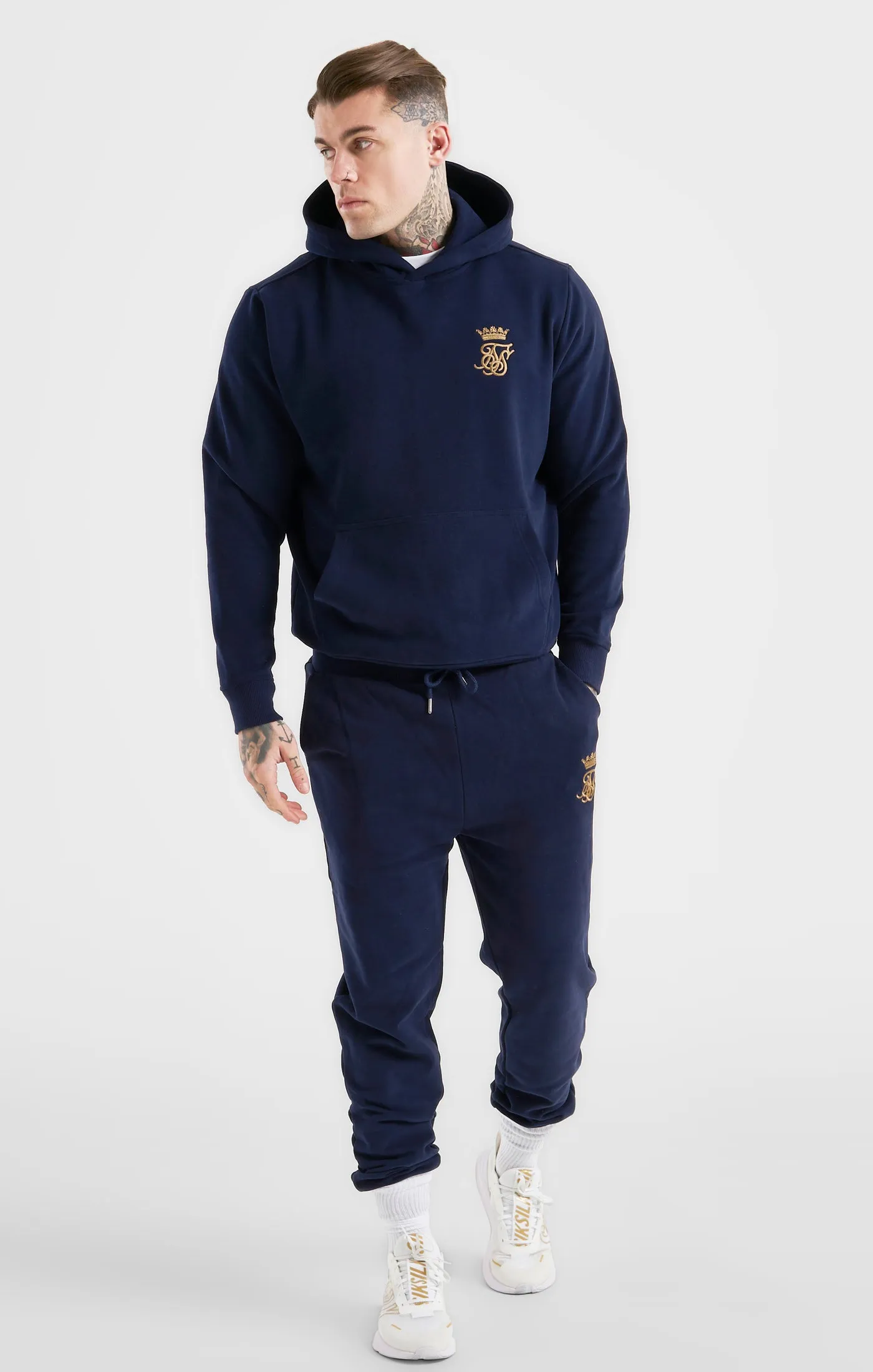 Messi x SikSilk Navy Fleece Overhead Hoodie sold by Siksilk product image thumbnail 3