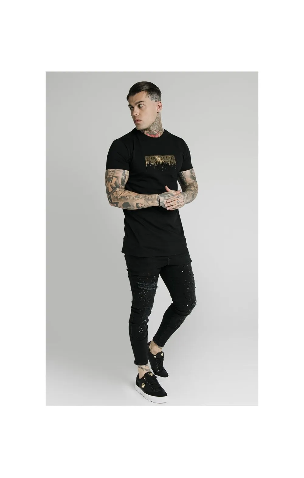 SikSilk Rhinestone Creep Tee – Black sold by Siksilk product image thumbnail 5