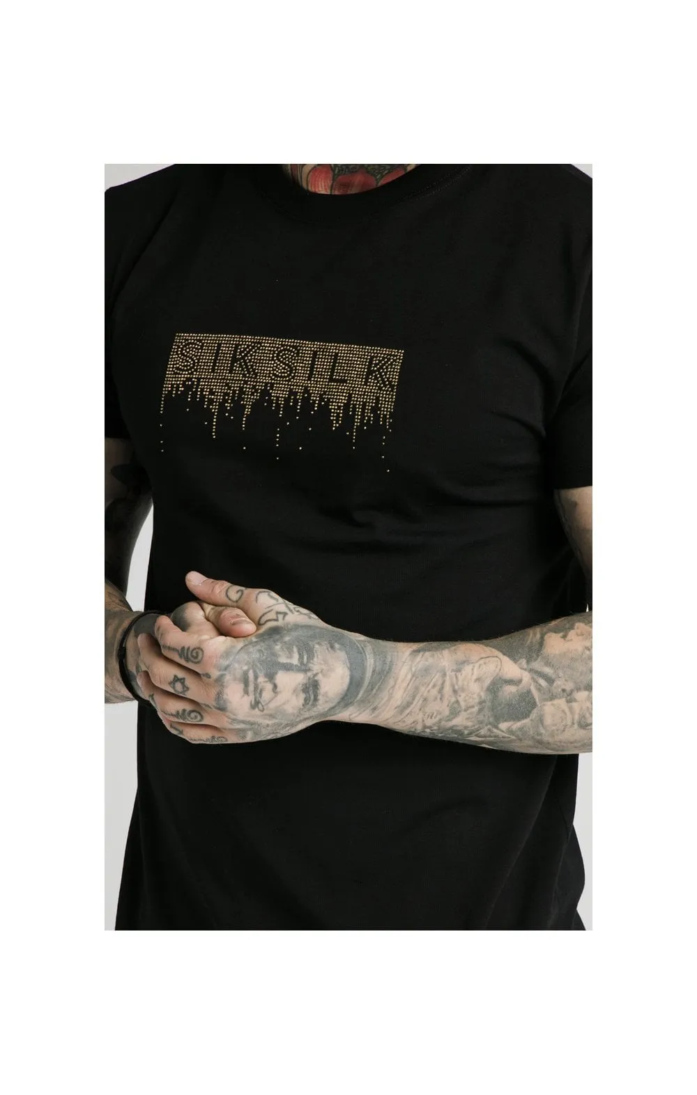 SikSilk Rhinestone Creep Tee – Black sold by Siksilk product image thumbnail 2