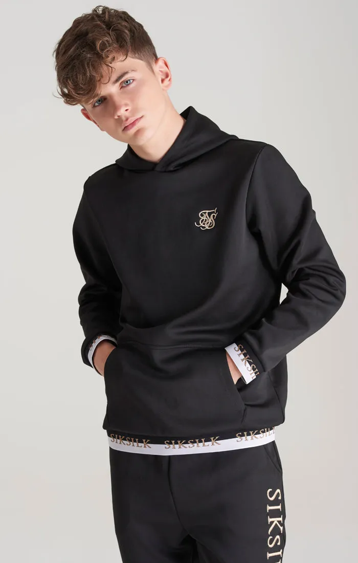 Boys Black Taped Overhead Hoodie sold by Siksilk product image thumbnail 4