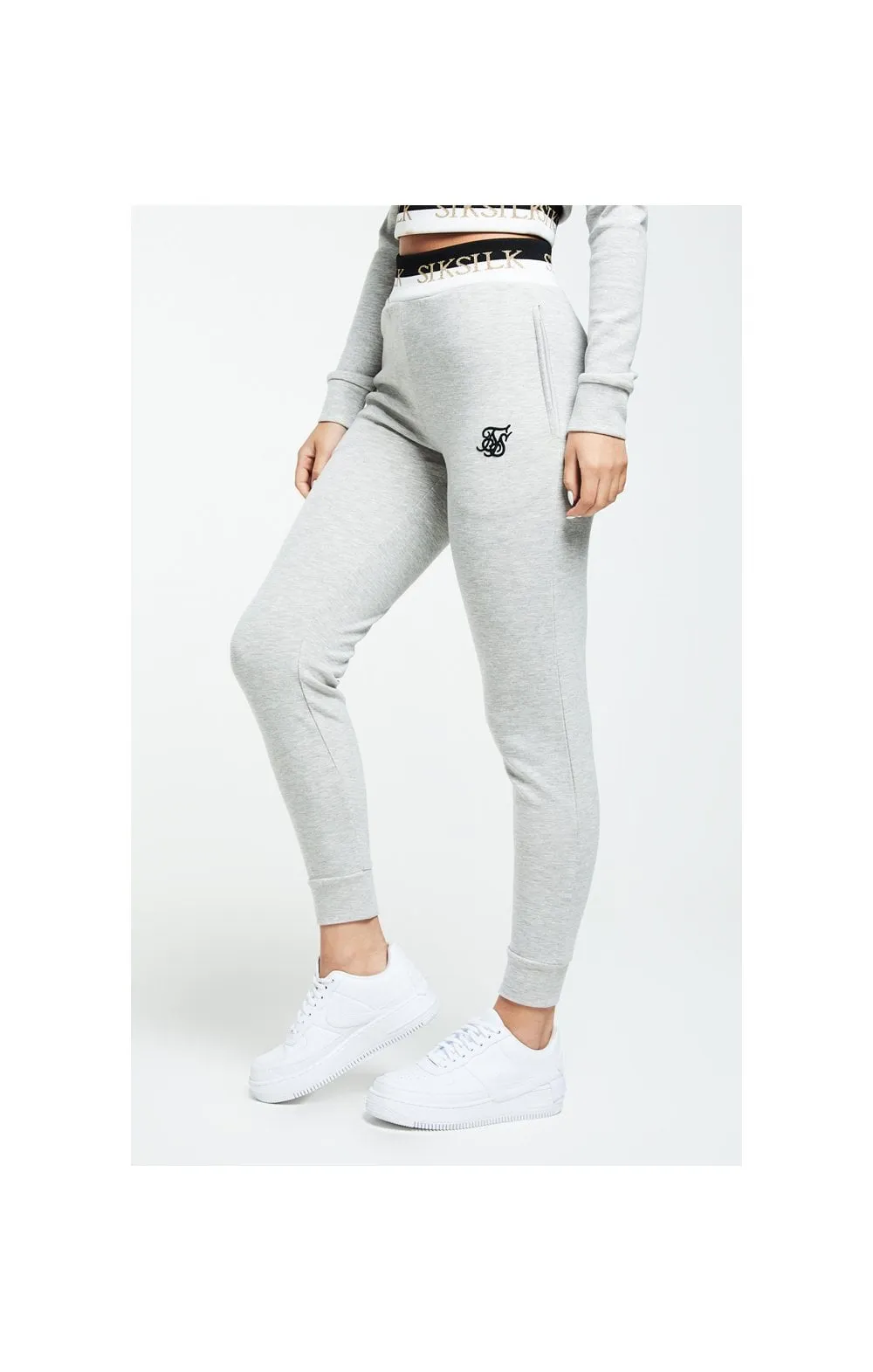 SikSilk Deluxe Track Pants - Grey Marl sold by Siksilk product image thumbnail 4