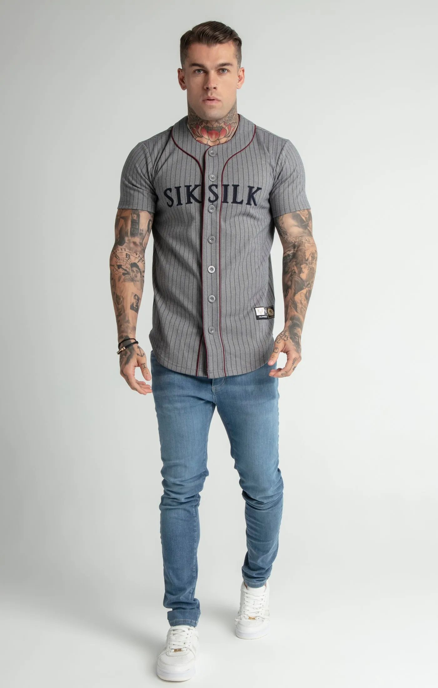 Messi x SikSilk Grey Marl Baseball Jersey sold by Siksilk product image thumbnail 3