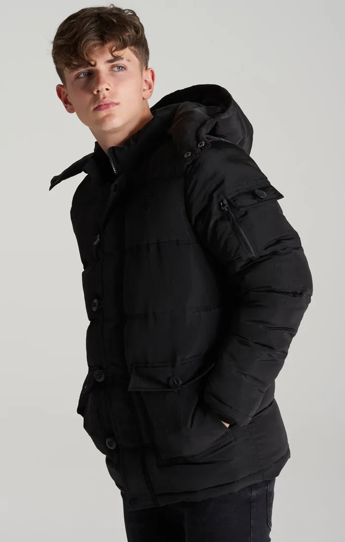 Boys Black Puff Parka sold by Siksilk product image thumbnail 3