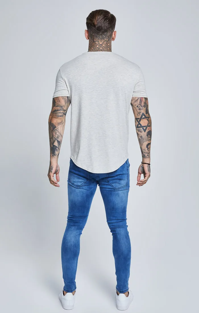 SikSilk S/S Gym Tee – Snow Marl sold by Siksilk product image thumbnail 4
