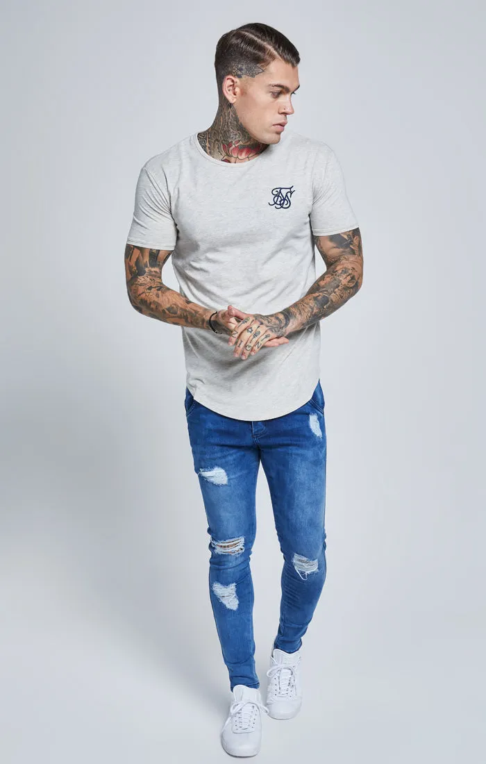 SikSilk S/S Gym Tee – Snow Marl sold by Siksilk product image thumbnail 3