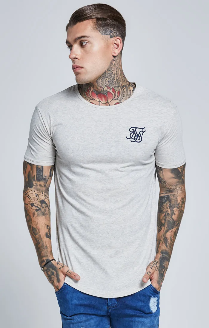 SikSilk S/S Gym Tee – Snow Marl sold by Siksilk
