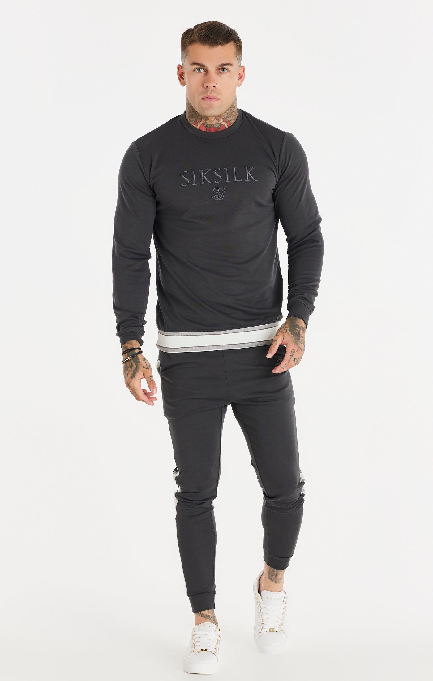 SikSilk Elevate Crew Sweater - Grey sold by Siksilk product image thumbnail 3