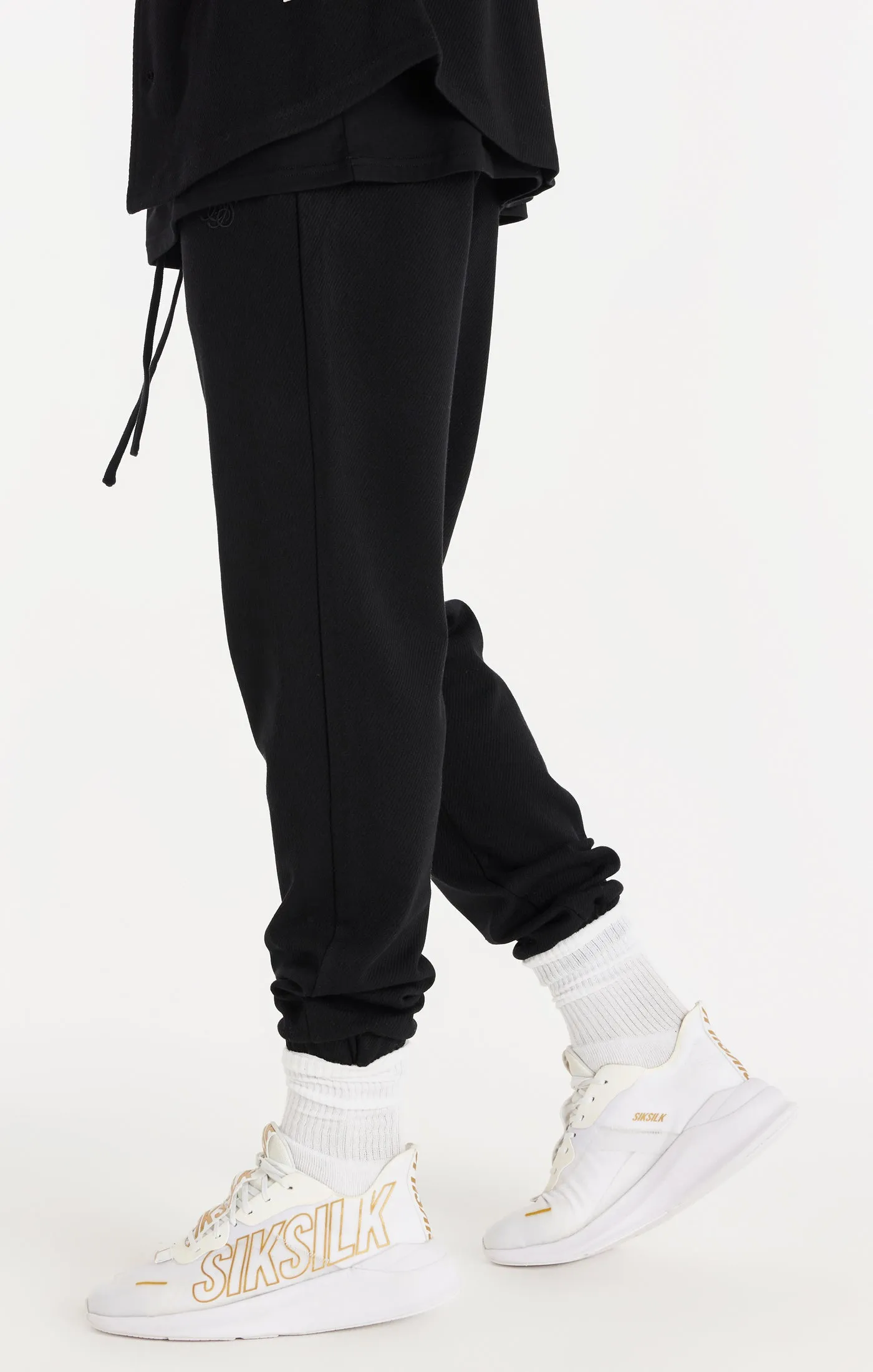 SikSilk Elite Textured Relaxed Joggers - Black sold by Siksilk product image thumbnail 2
