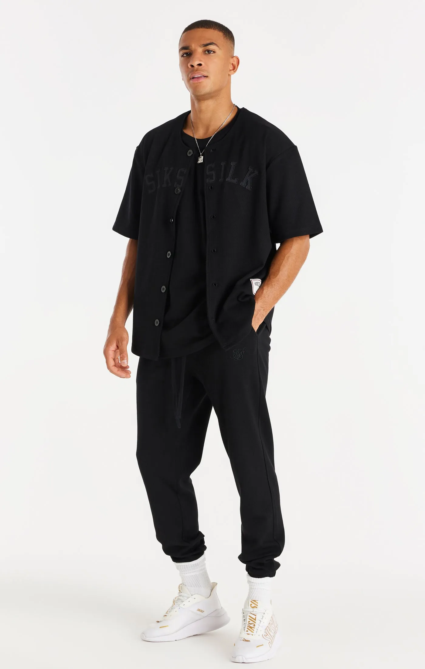 SikSilk Elite Textured Relaxed Joggers - Black sold by Siksilk product image thumbnail 5