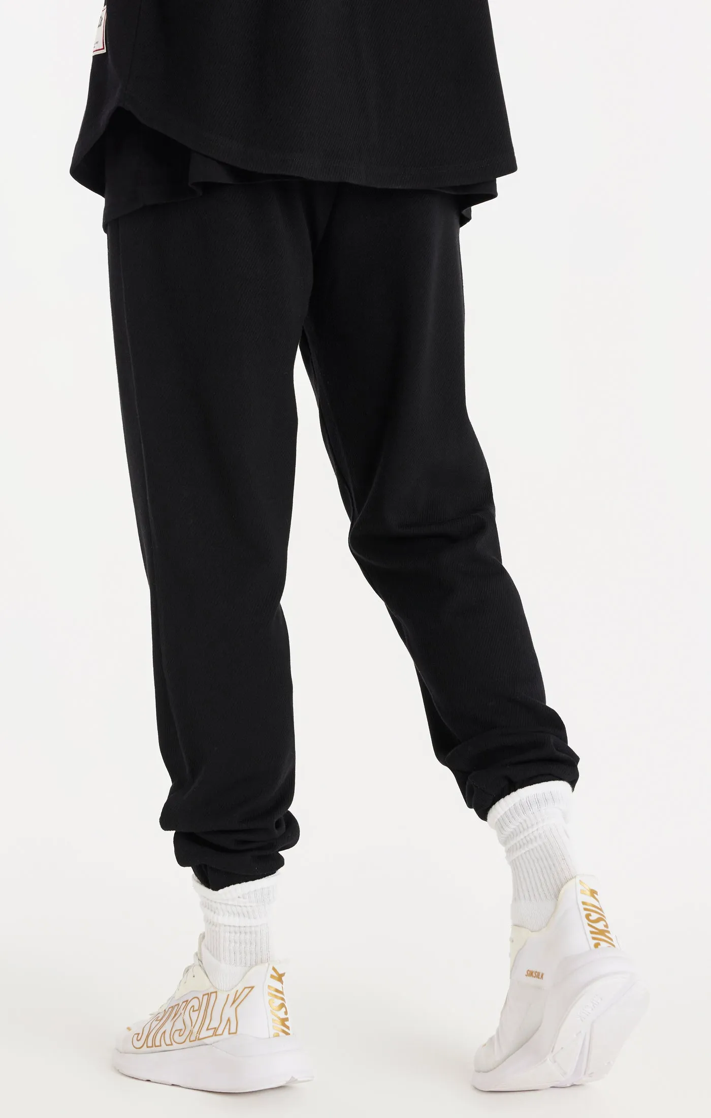 SikSilk Elite Textured Relaxed Joggers - Black sold by Siksilk product image thumbnail 3