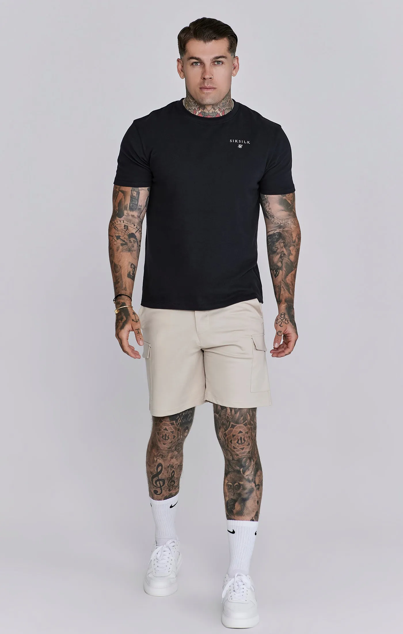 Beige Cargo Shorts sold by Siksilk product image thumbnail 2