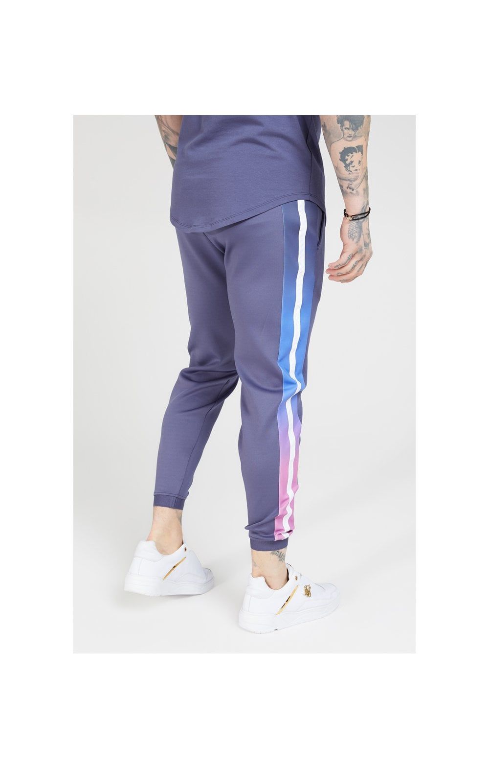 SikSilk Fitted Fade Cuffed Pants – Tri-Neon Fade sold by Siksilk product image thumbnail 2