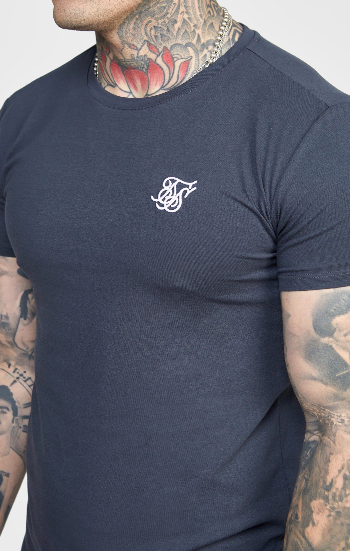 Grey Twin Pack Muscle Fit T-Shirt sold by Siksilk product image thumbnail 2