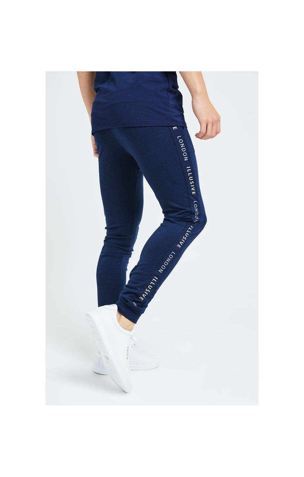 Illusive London Legacy Joggers - Navy & Cream sold by Siksilk product image thumbnail 3