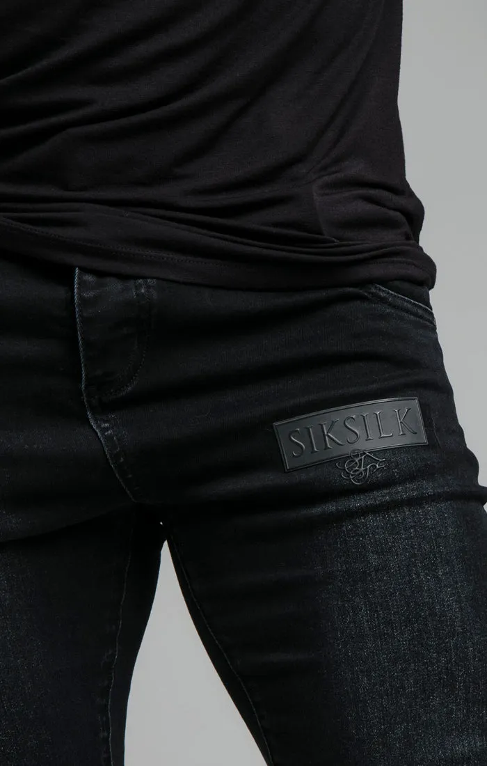 SikSilk Skinny Embossed Print Jeans - Black sold by Siksilk product image thumbnail 5