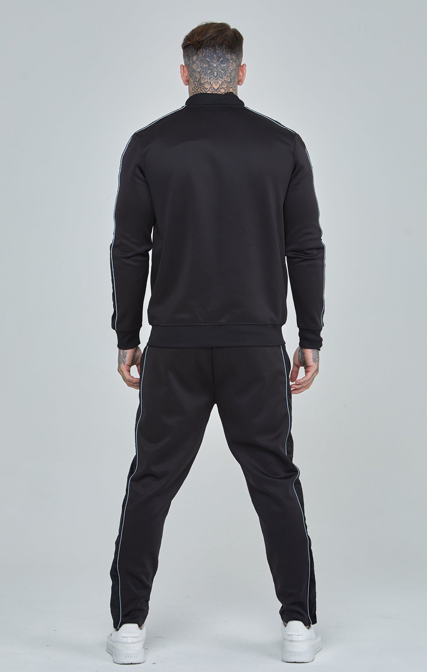 Black Velour Panelled Track Pants sold by Siksilk product image thumbnail 5