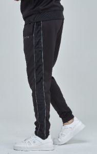 Black Velour Panelled Track Pants sold by Siksilk