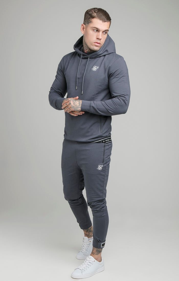 Navy Active Tape Overhead Hoodie sold by Siksilk product image thumbnail 3