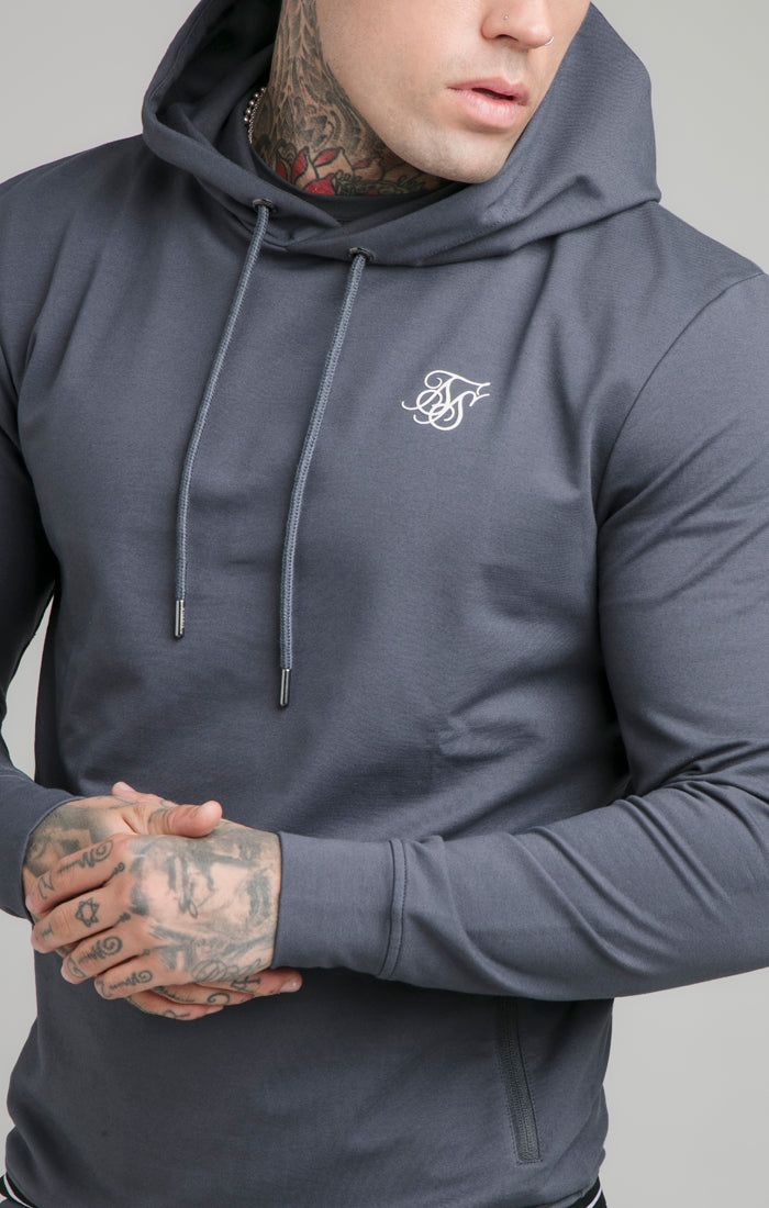 Navy Active Tape Overhead Hoodie sold by Siksilk product image thumbnail 2