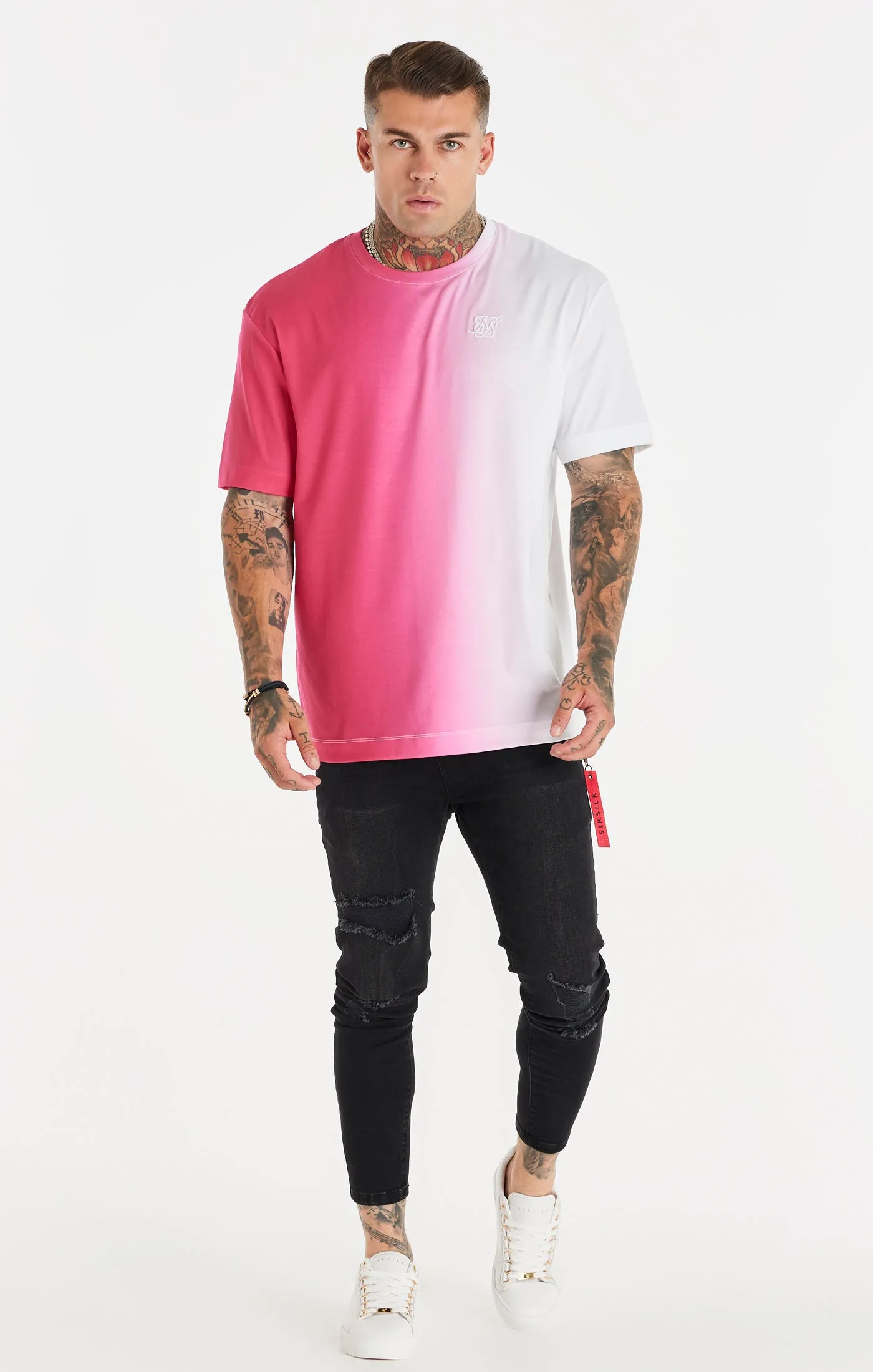 Pink Fade Oversized T-Shirt sold by Siksilk product image thumbnail 3