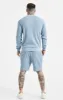 Blue Embroidered Waffle Texture Shorts sold by Siksilk