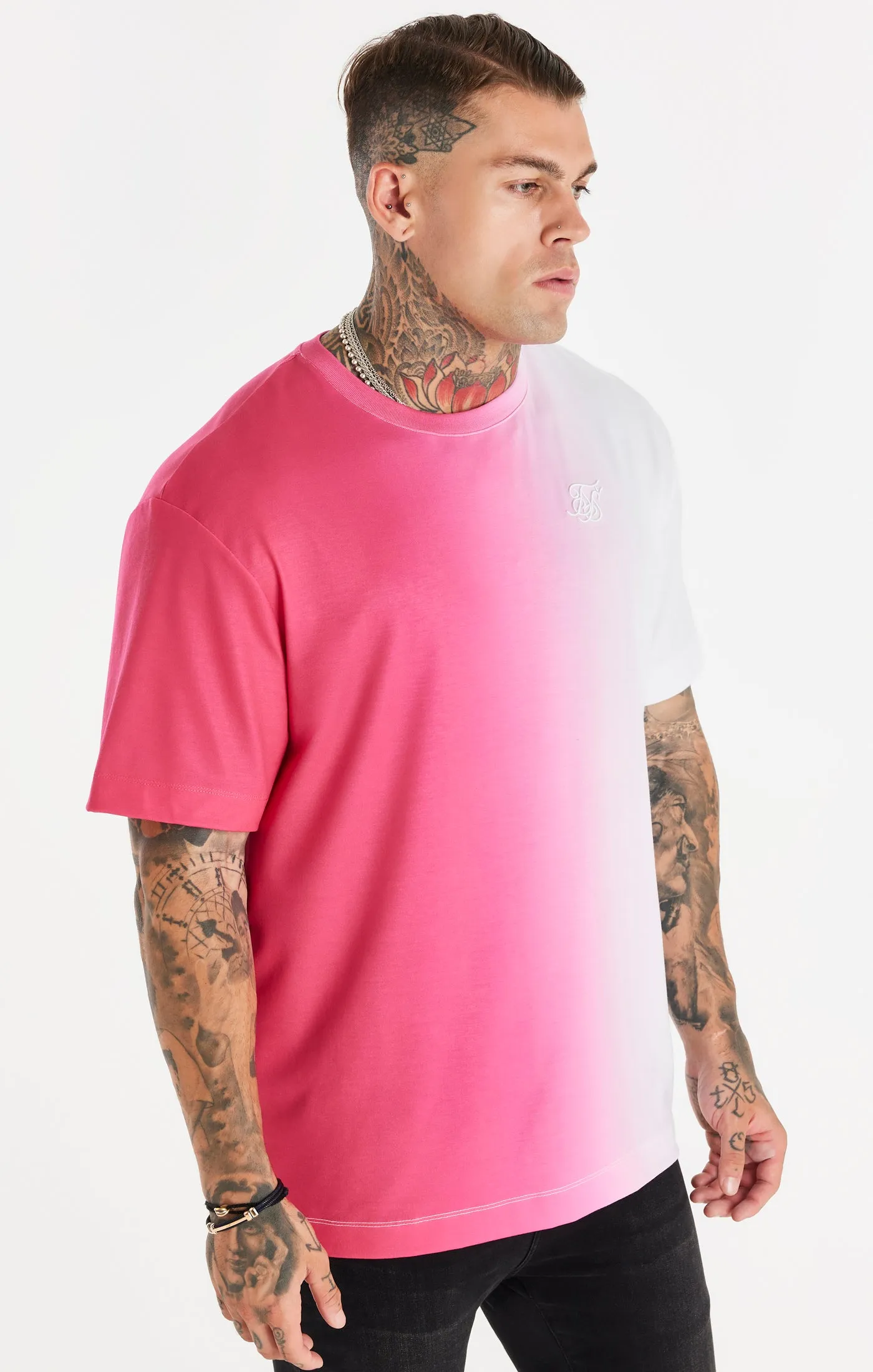 Pink Fade Oversized T-Shirt sold by Siksilk