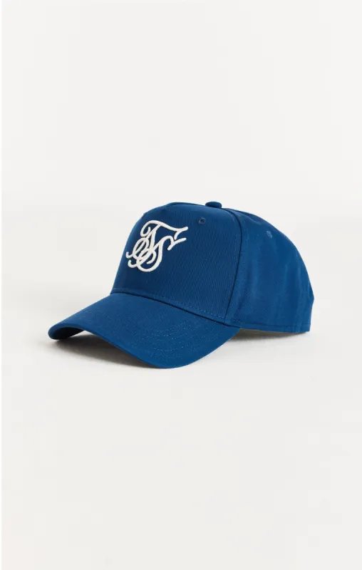 Blue Embroidered Logo Cotton Trucker Cap sold by Siksilk