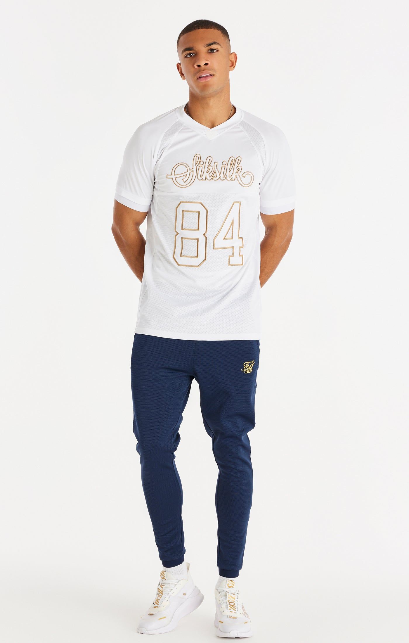 White Sport Elastic Cuff T-Shirt sold by Siksilk product image thumbnail 3