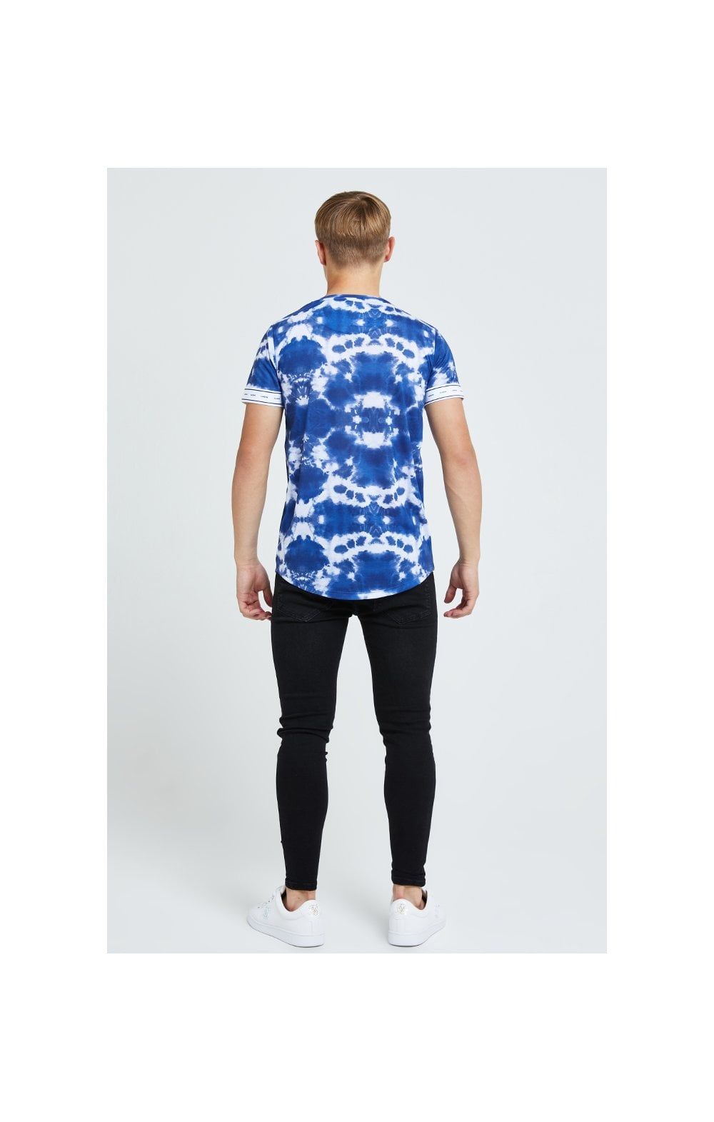 Illusive London Tie Dye Print Tech Tee - Blue & White sold by Siksilk product image thumbnail 5