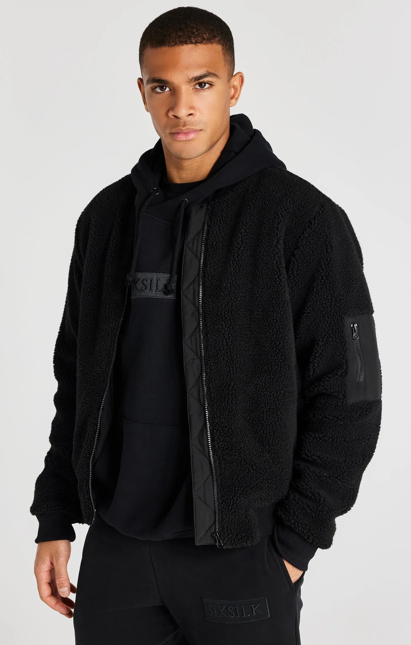 Black Borg Bomber Jacket sold by Siksilk product image thumbnail 2