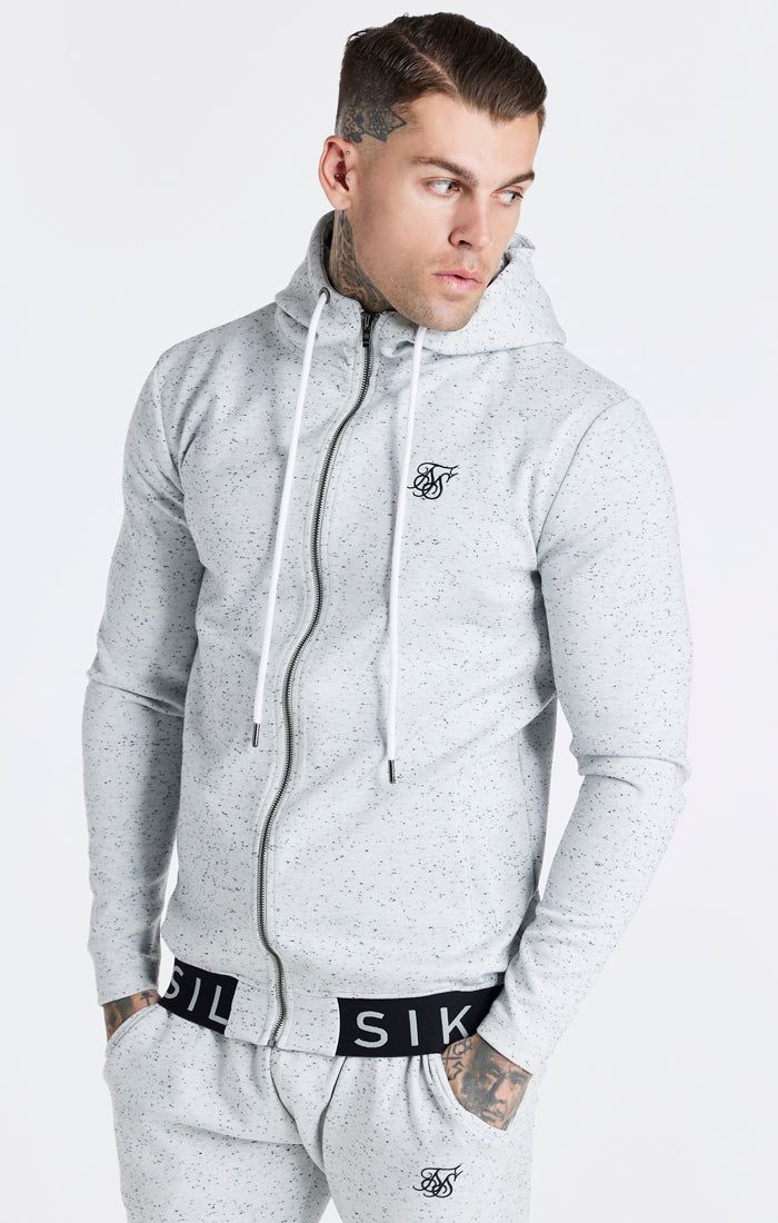 Grey Zip Through Hoodie sold by Siksilk product image thumbnail 2