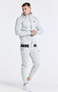 Grey Zip Through Hoodie sold by Siksilk