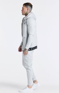 Grey Zip Through Hoodie sold by Siksilk