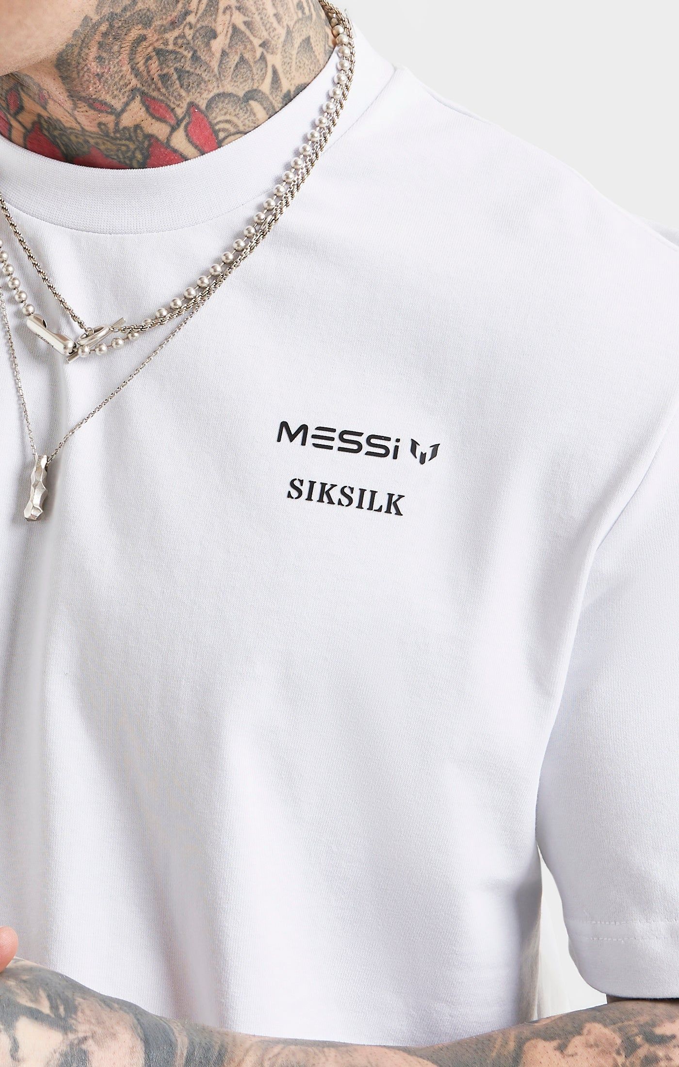 Messi x SikSilk White Oversized T-Shirt sold by Siksilk product image thumbnail 2