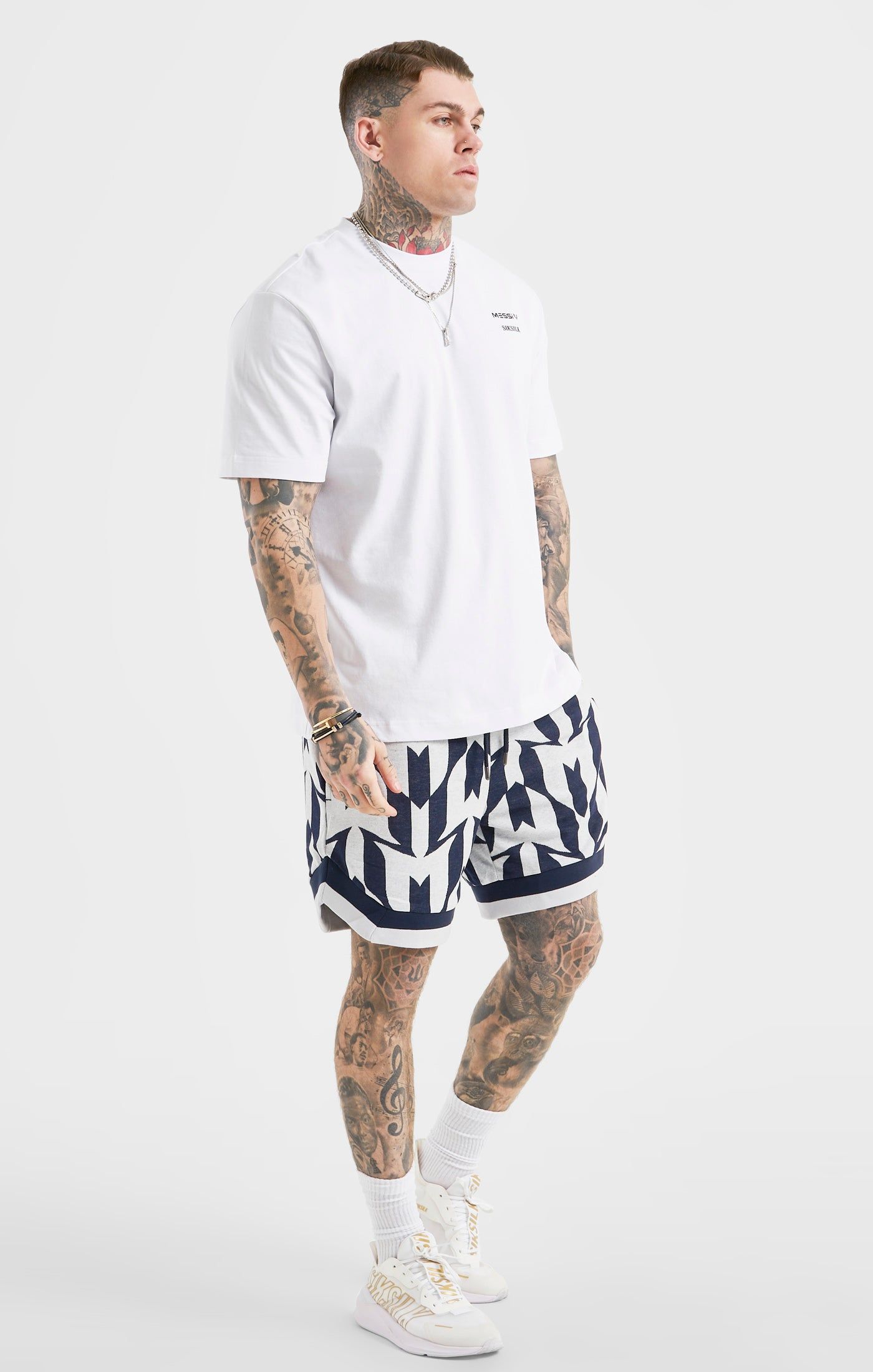 Messi x SikSilk White Oversized T-Shirt sold by Siksilk product image thumbnail 4