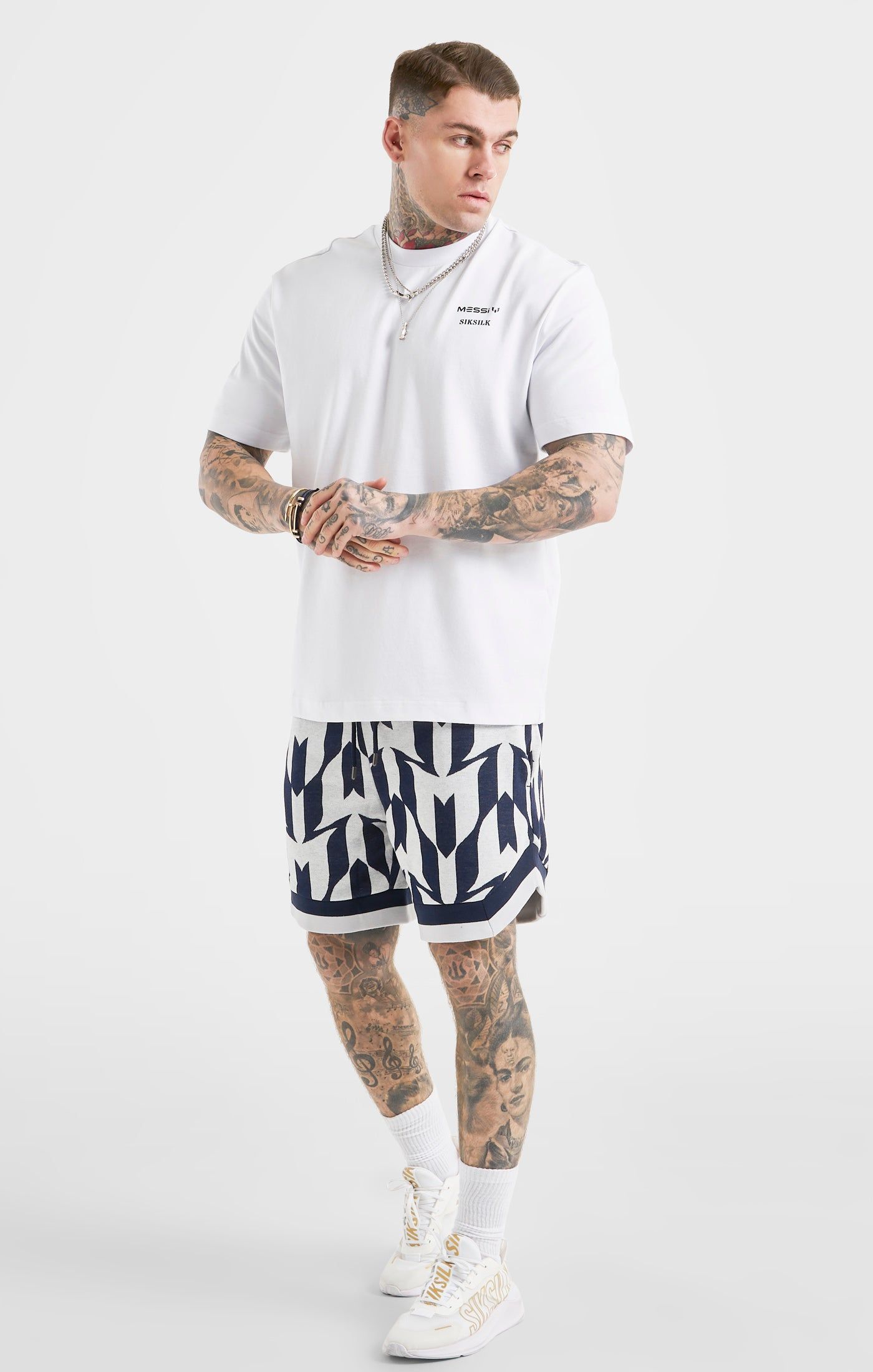 Messi x SikSilk White Oversized T-Shirt sold by Siksilk product image thumbnail 3