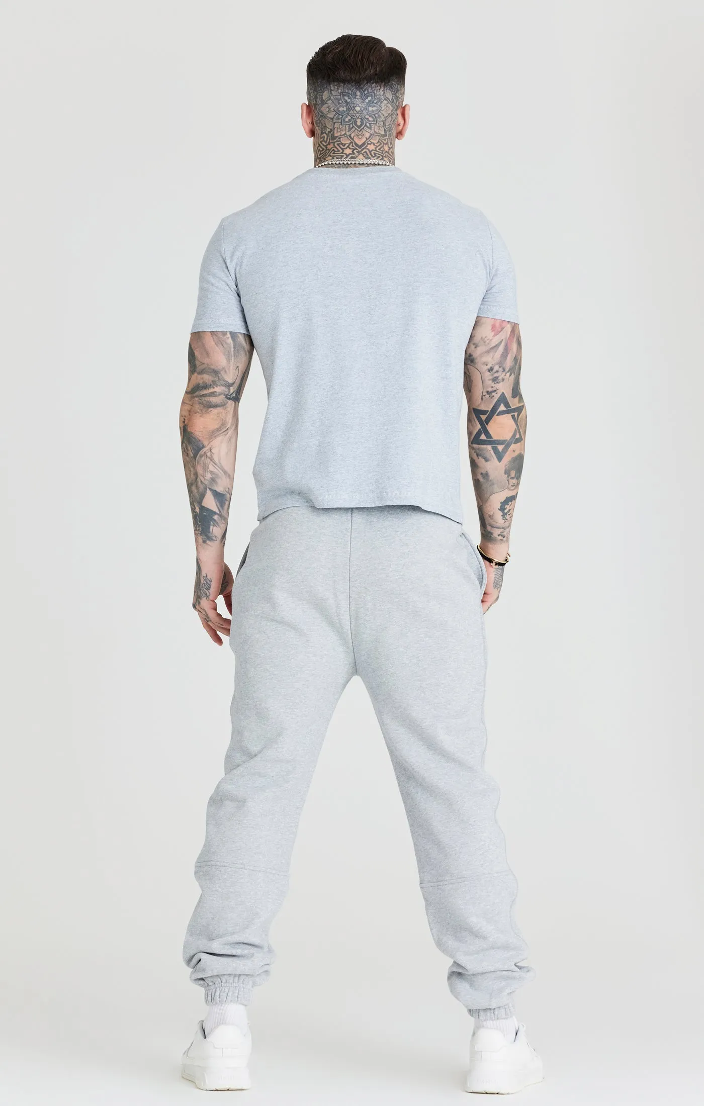 Grey Marl Embossed Relaxed Fit T-Shirt sold by Siksilk product image thumbnail 5