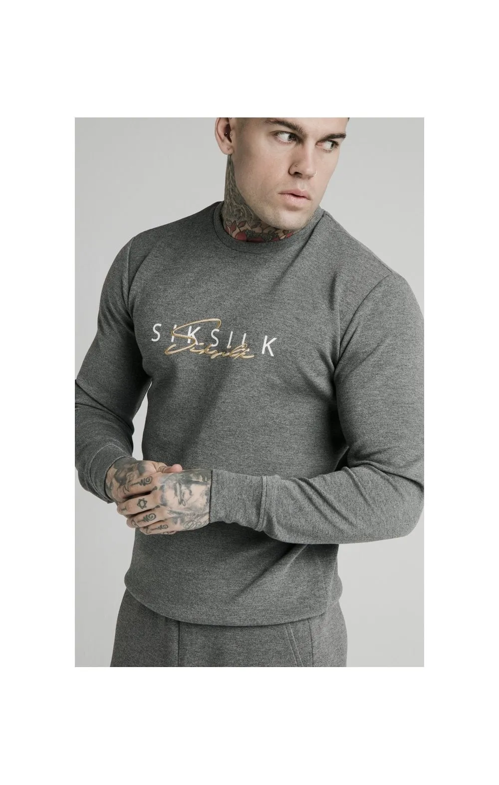 SikSilk Signature Sweater - Grey sold by Siksilk