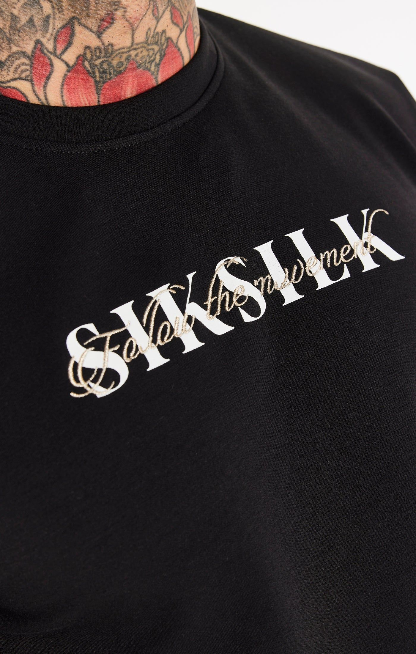 SikSilk Dual Script Logo Crew Sweater - Black sold by Siksilk product image thumbnail 2