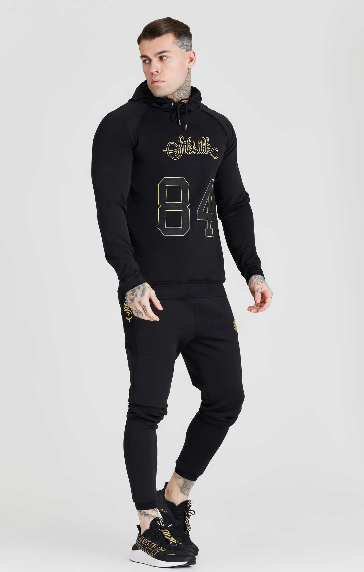 Black Overhead Retro Sports Hoodie sold by Siksilk product image thumbnail 4