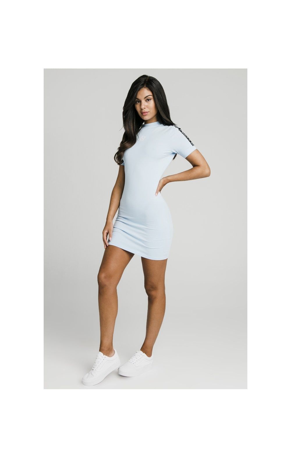 SikSilk Sky Tape Bodycon Dress - Light Blue sold by Siksilk product image thumbnail 3
