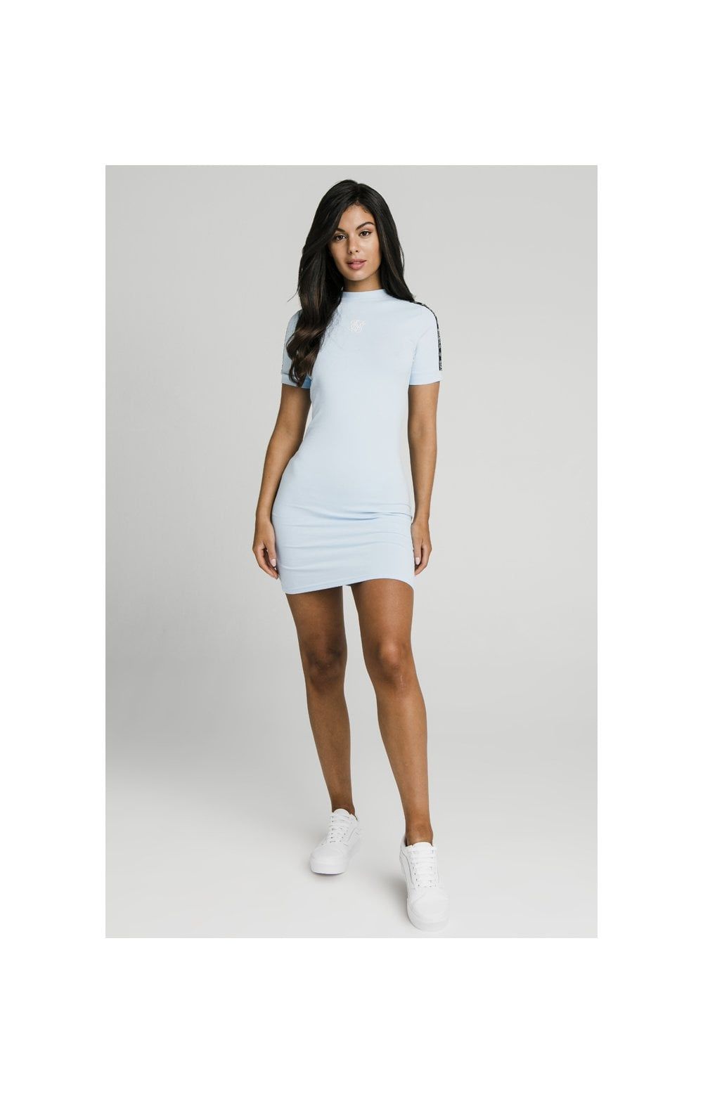 SikSilk Sky Tape Bodycon Dress - Light Blue sold by Siksilk product image thumbnail 5