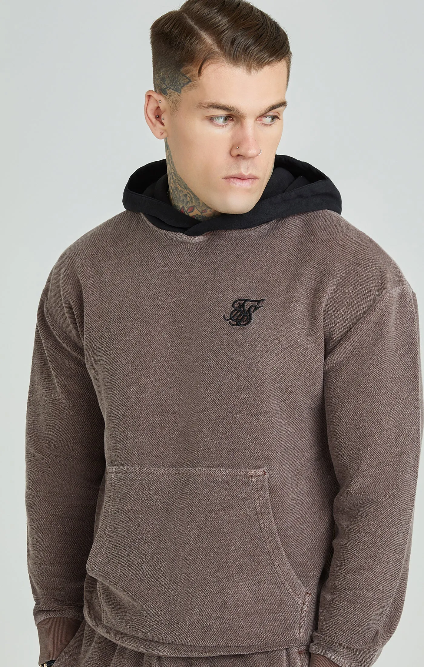 Washed Brown Heavyweight Loopback Oversized Hoodie sold by Siksilk