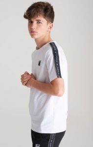 Boys White Taped Raglan T-Shirt sold by Siksilk