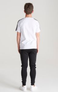 Boys White Taped Raglan T-Shirt sold by Siksilk