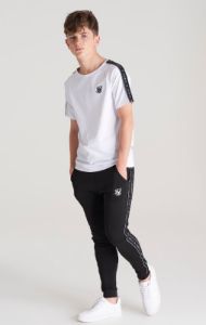 Boys White Taped Raglan T-Shirt sold by Siksilk